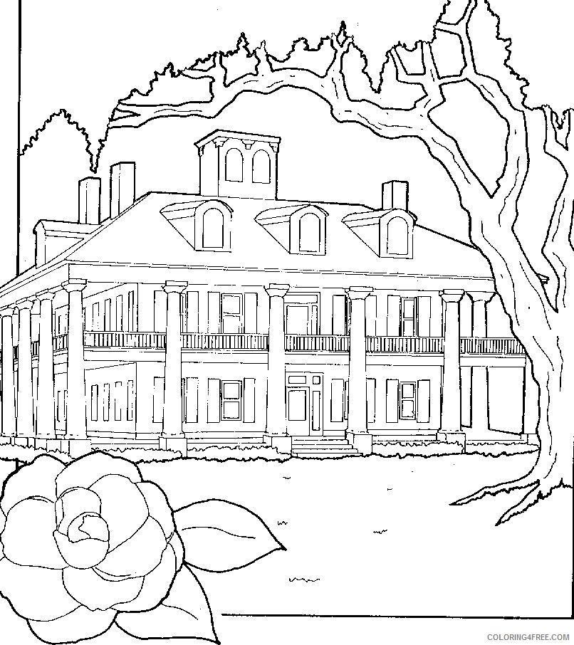 house coloring pages big house Coloring4free