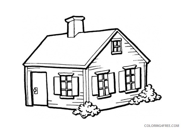 house coloring pages for kindergarten Coloring4free