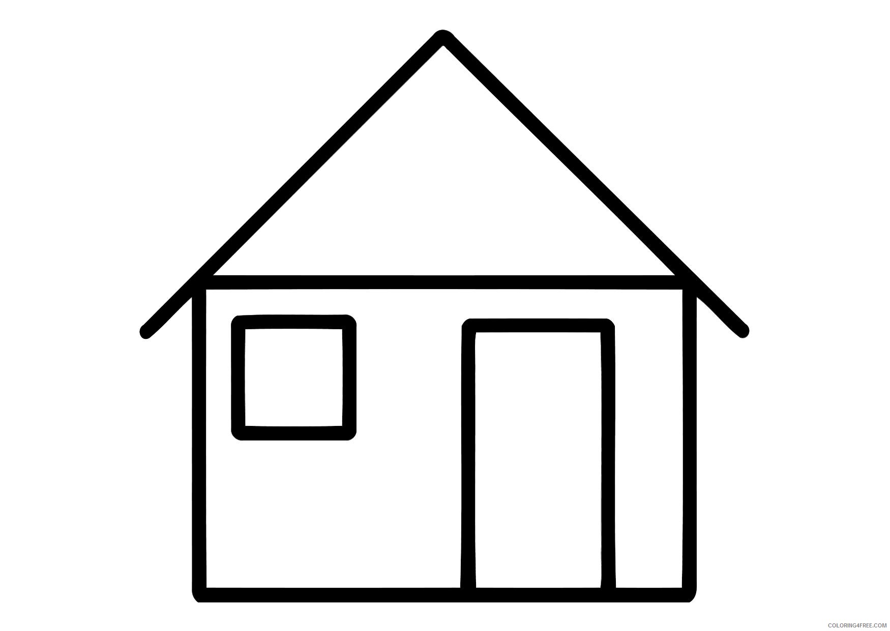 house coloring pages for preschoolers Coloring4free