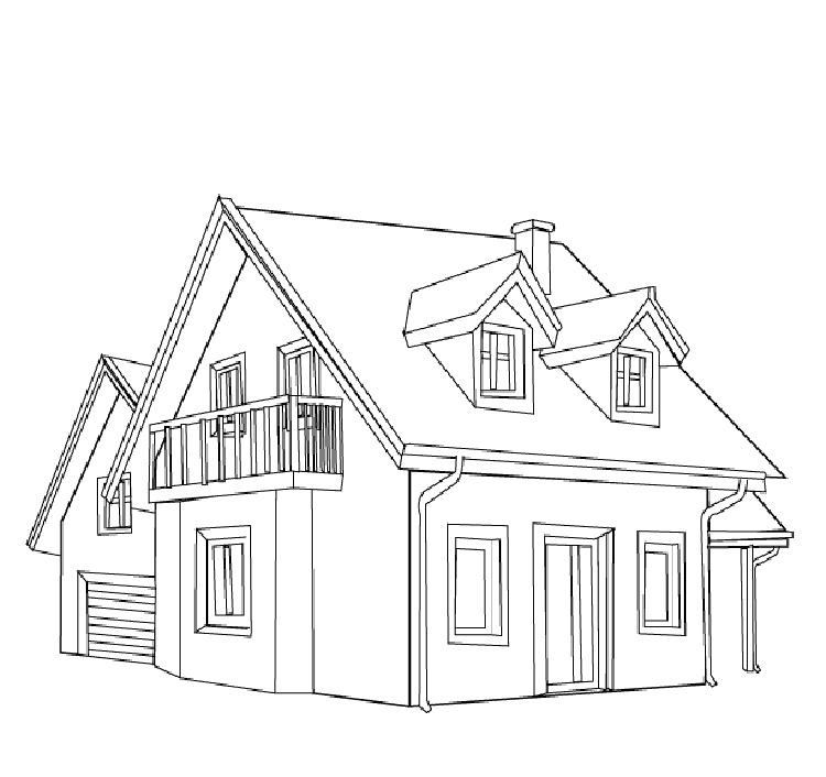 house coloring pages printable Coloring4free