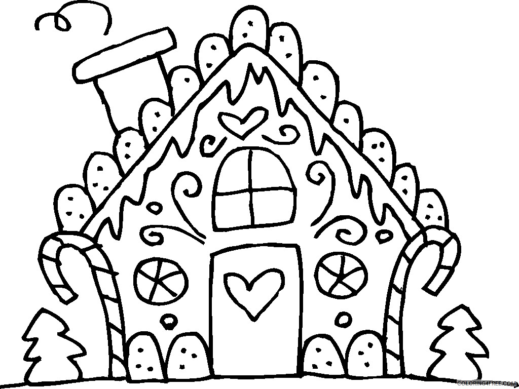 house of gingerbread man coloring pages Coloring4free