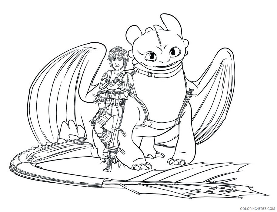 how to train your dragon coloring pages hiccup and toothless Coloring4free