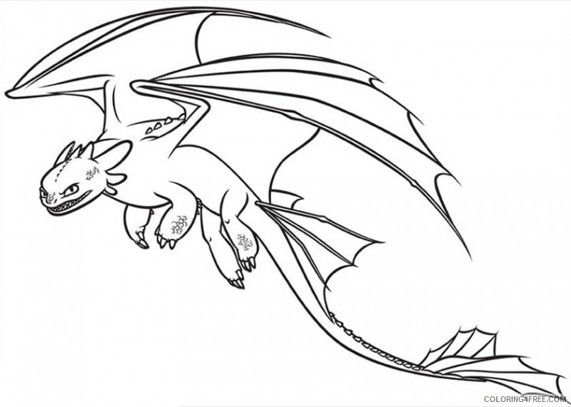how to train your dragon coloring pages night fury Coloring4free