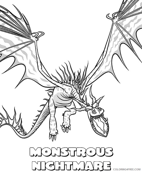 how to train your dragon coloring pages nightmare Coloring4free
