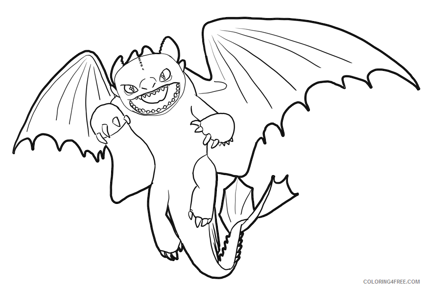 how to train your dragon coloring pages toothless Coloring4free