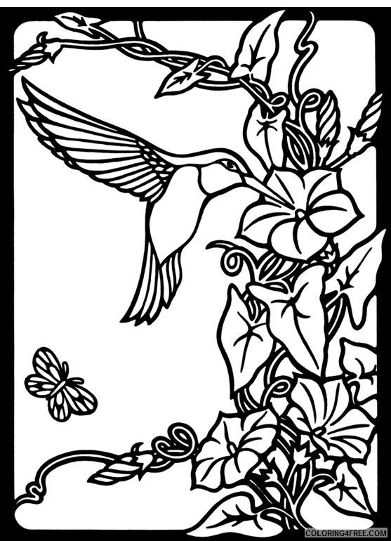 hummingbird coloring pages free to print Coloring4free
