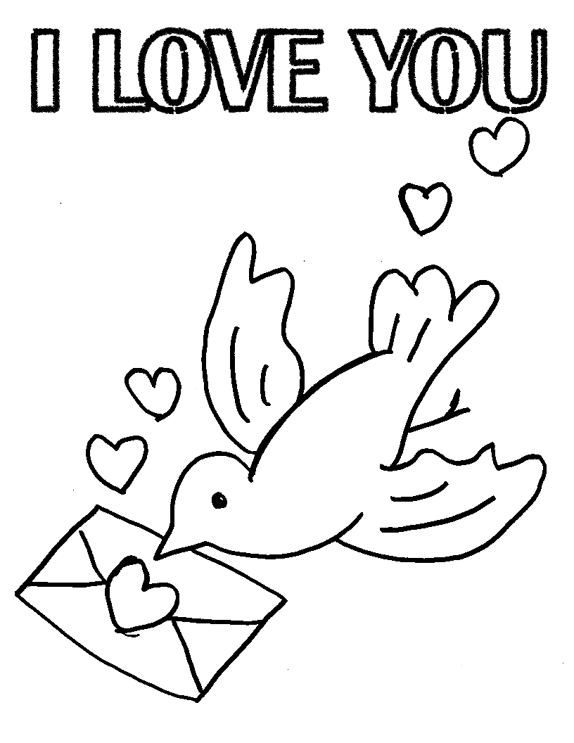 i love you coloring pages dove Coloring4free