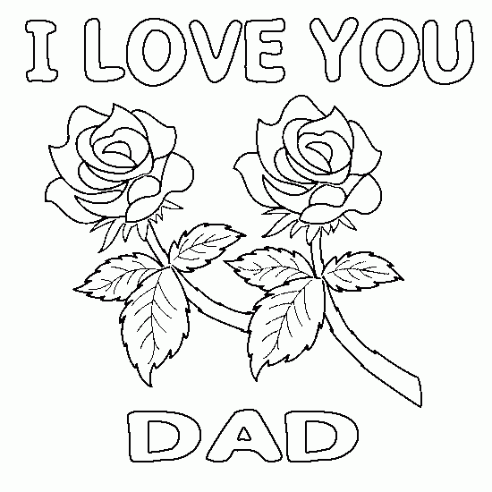 i love you coloring pages fathers day Coloring4free