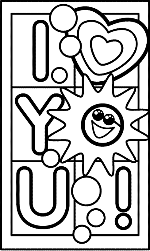 i love you coloring pages for kids Coloring4free