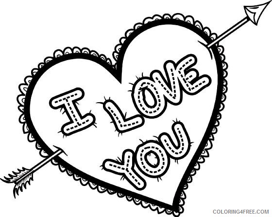 i love you coloring pages love arrow Coloring4free