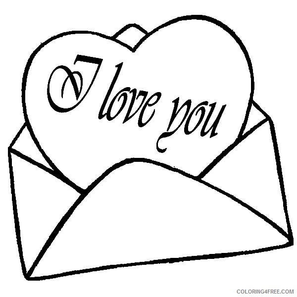 i love you coloring pages love letter Coloring4free
