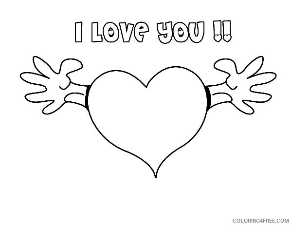 i love you heart coloring pages Coloring4free