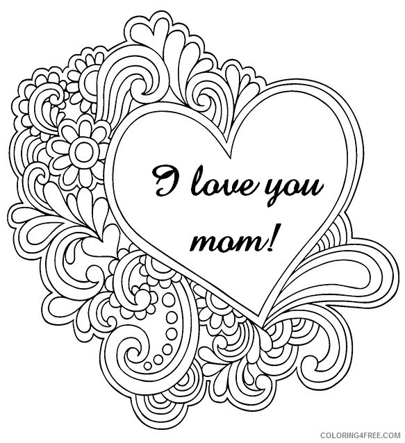 i love you mom coloring pages for adults Coloring4free