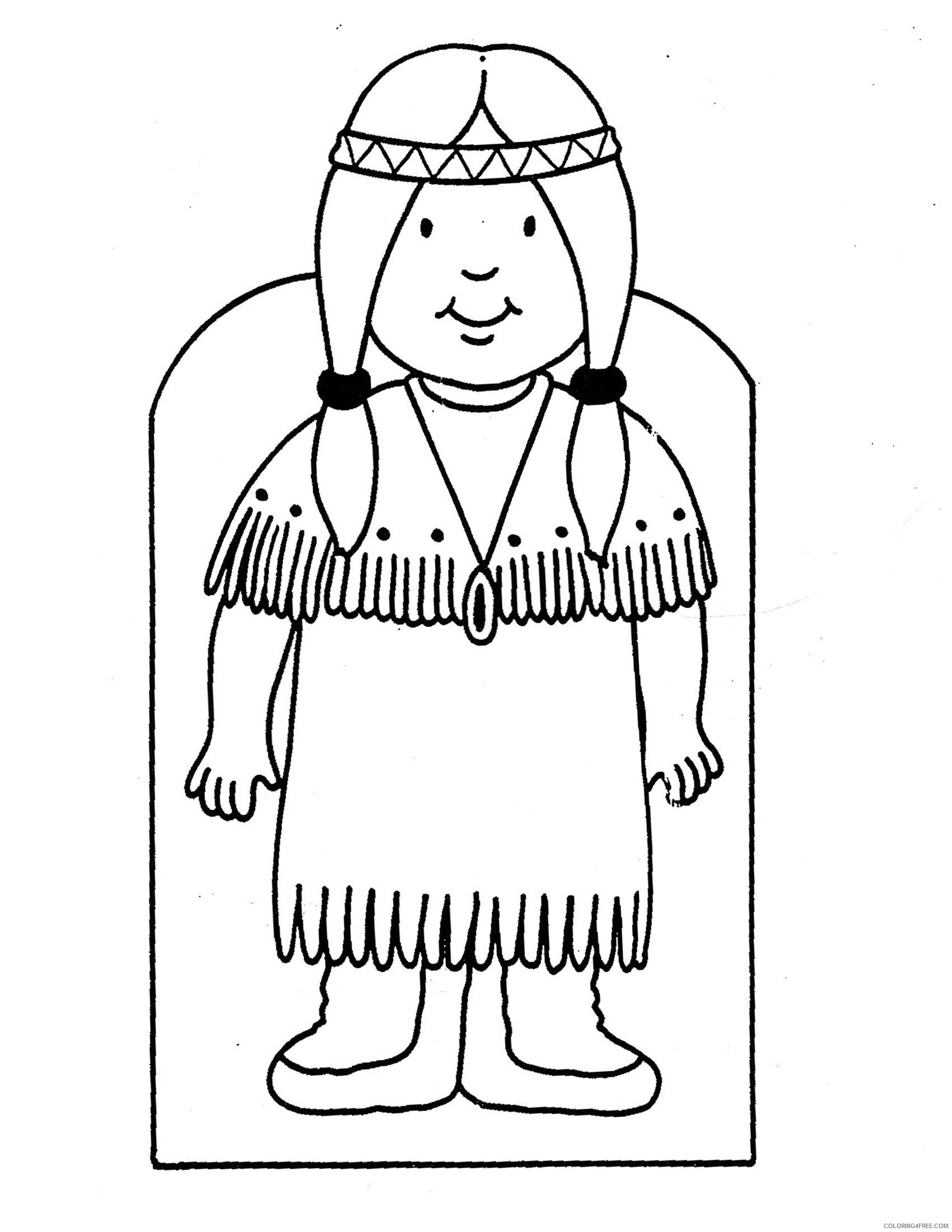 indian coloring pages for preschooler Coloring4free