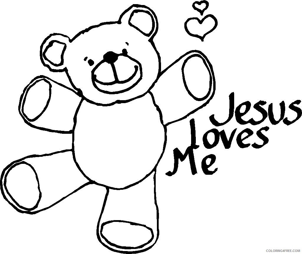jesus coloring pages he loves me Coloring4free