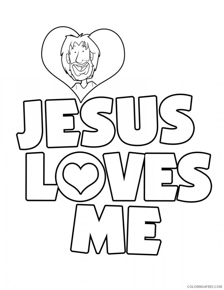 jesus coloring pages jesus loves me Coloring4free