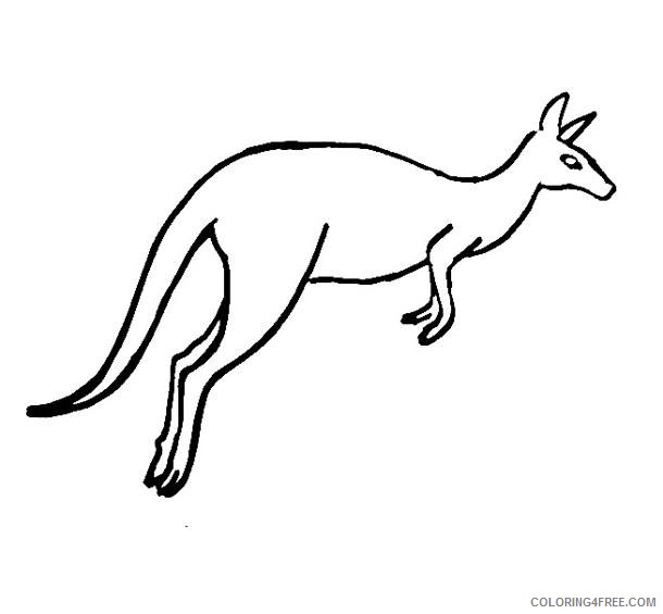 jumping kangaroo coloring pages Coloring4free