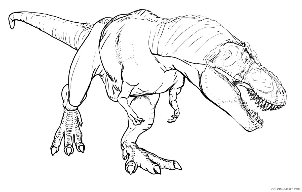 jurassic park coloring pages t rex Coloring4free