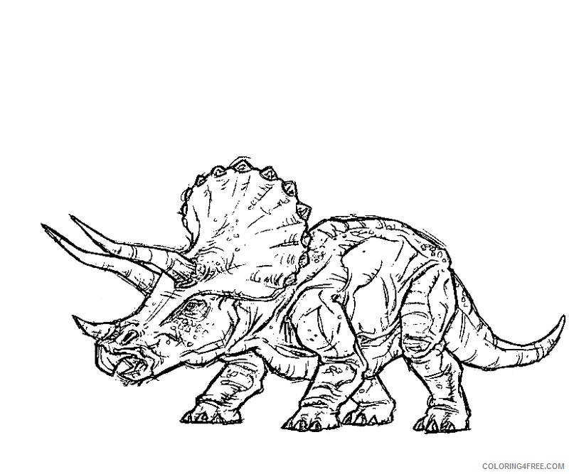 jurassic park triceratops coloring pages Coloring4free