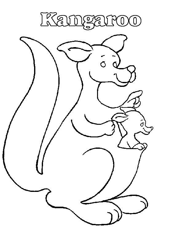 k is for kangaroo coloring pages Coloring4free