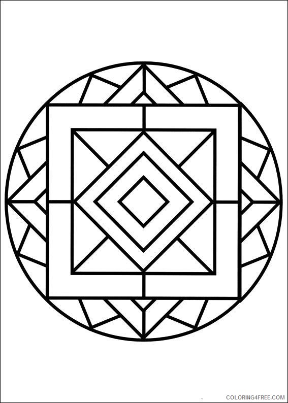 kaleidoscope coloring pages easy Coloring4free
