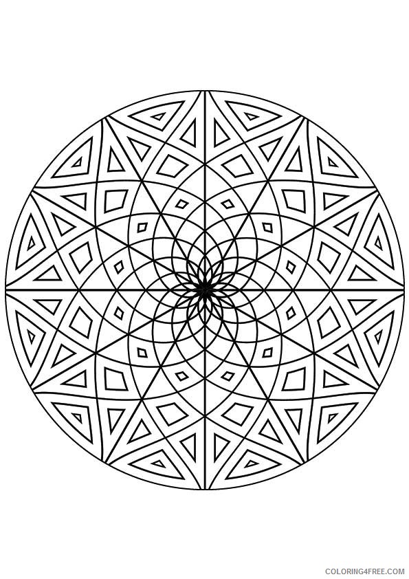 kaleidoscope coloring pages printable Coloring4free