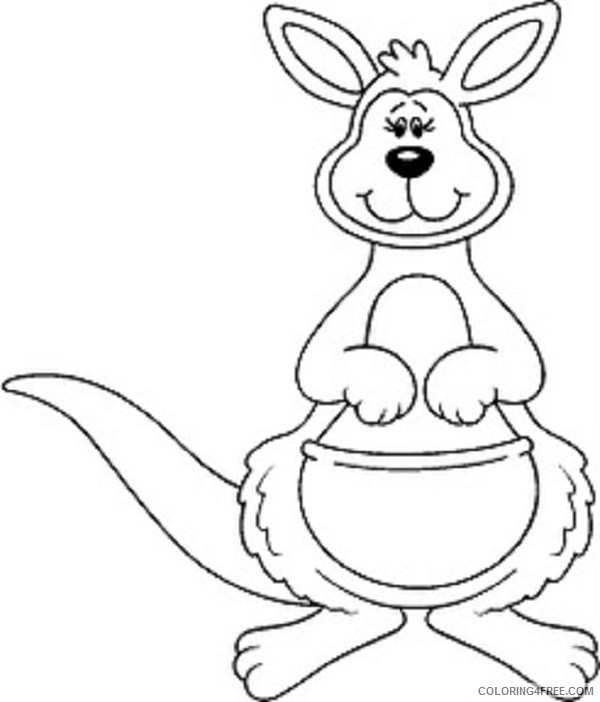 kangaroo coloring pages for preschooler Coloring4free