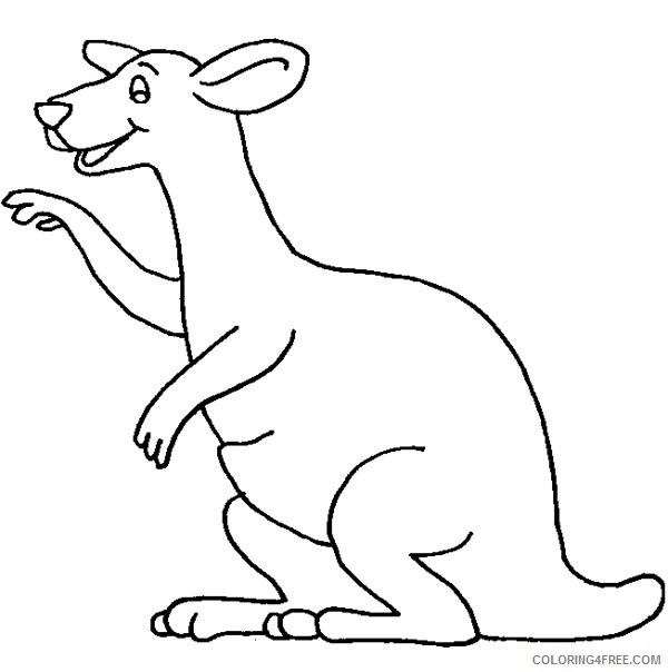 kangaroo coloring pages for toddler Coloring4free