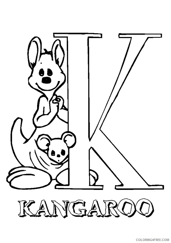 kangaroo coloring pages free to print Coloring4free
