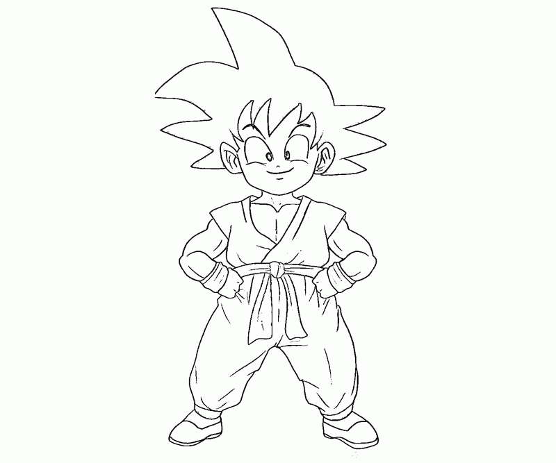kid goku coloring pages for kids Coloring4free