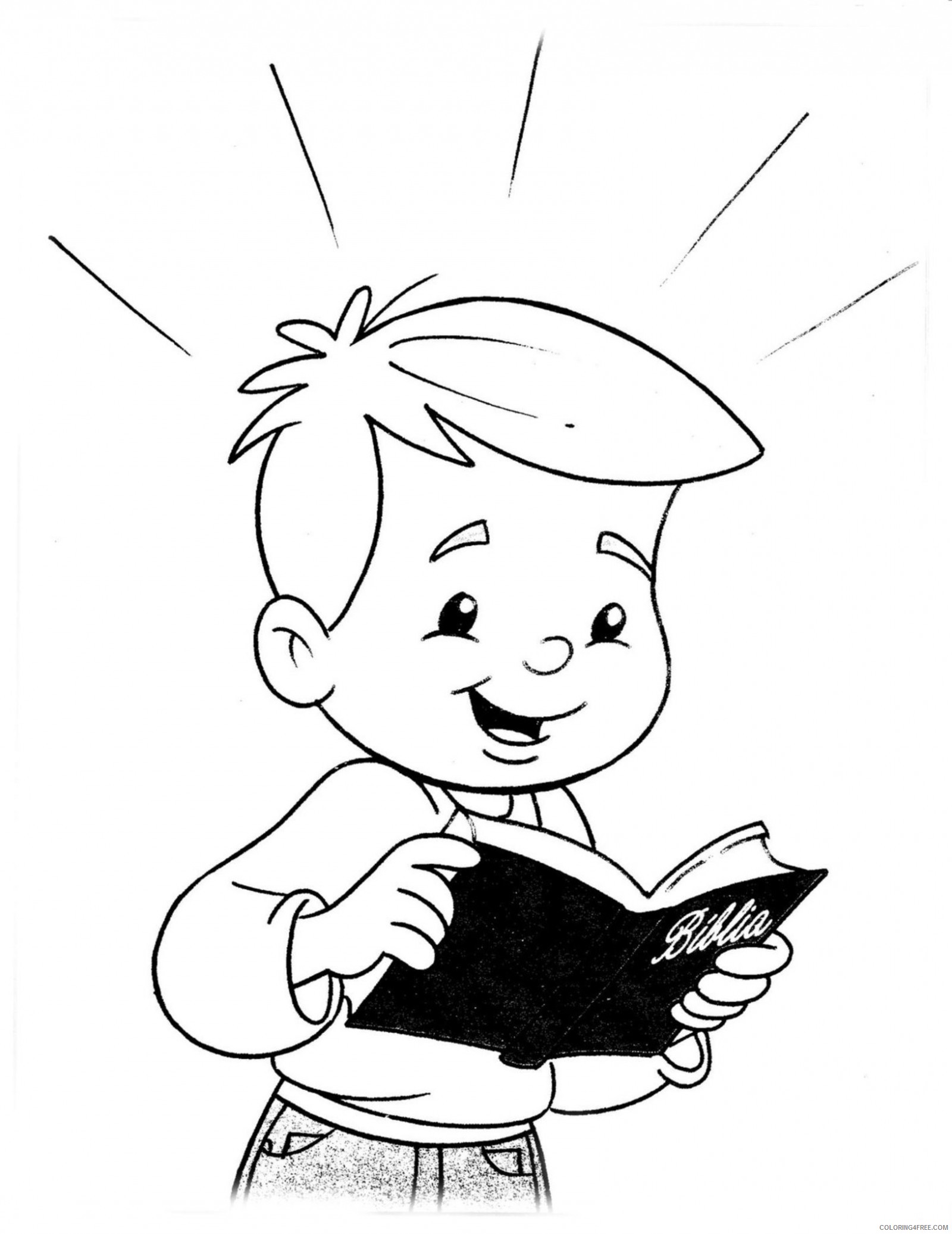 kid reading bible coloring pages Coloring4free