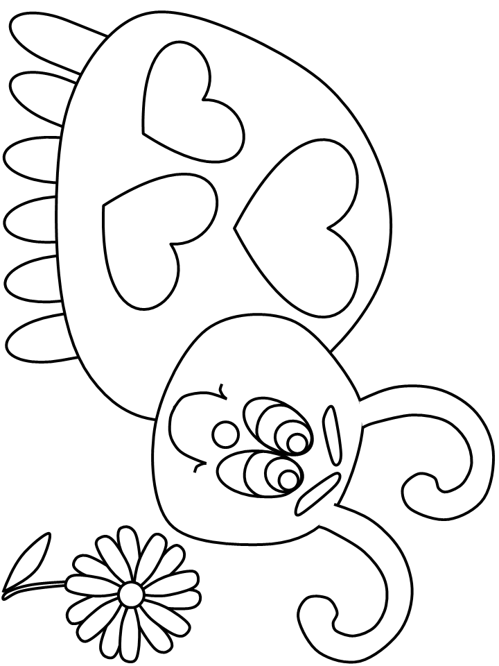 ladybug coloring pages with flower Coloring4free