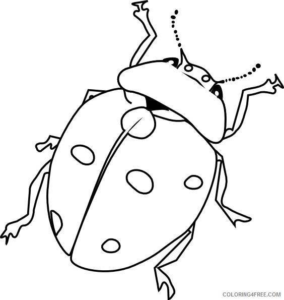 ladybug insect coloring pages Coloring4free