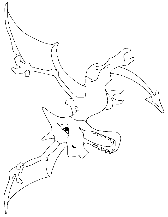 legendary pokemon coloring pages aerodactyl Coloring4free