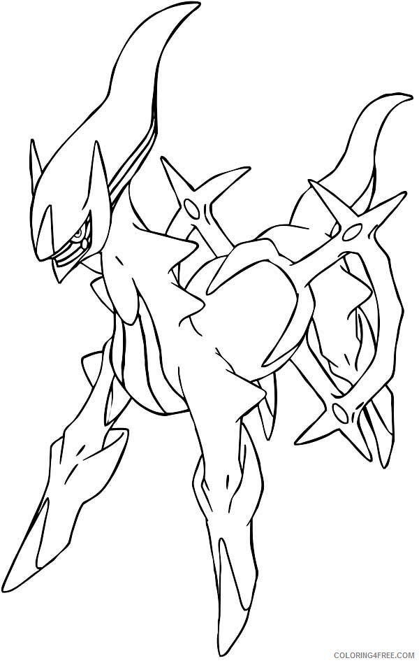 legendary pokemon coloring pages arceus Coloring4free