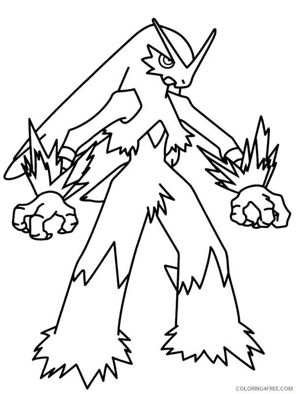 legendary pokemon coloring pages blaziken Coloring4free