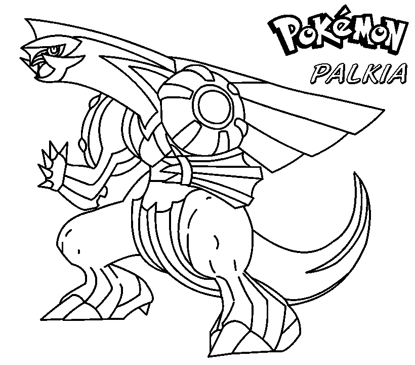 legendary pokemon coloring pages palkia Coloring4free