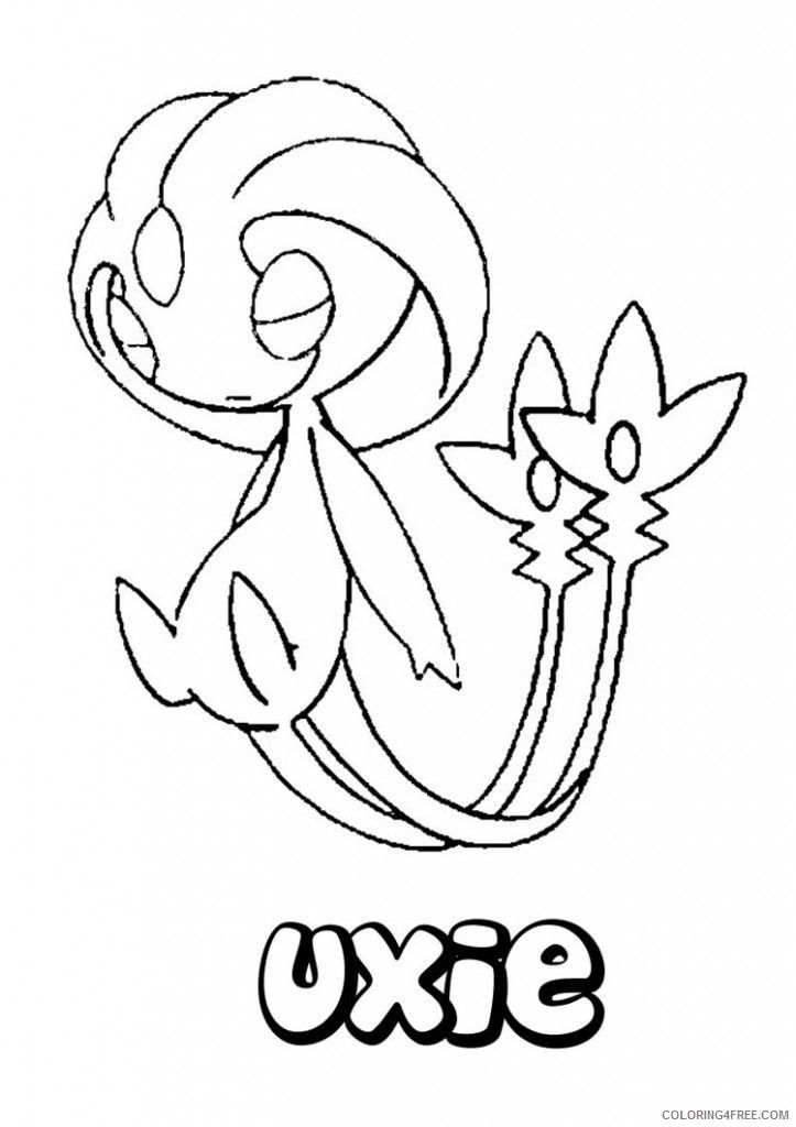 legendary pokemon coloring pages uxie Coloring4free