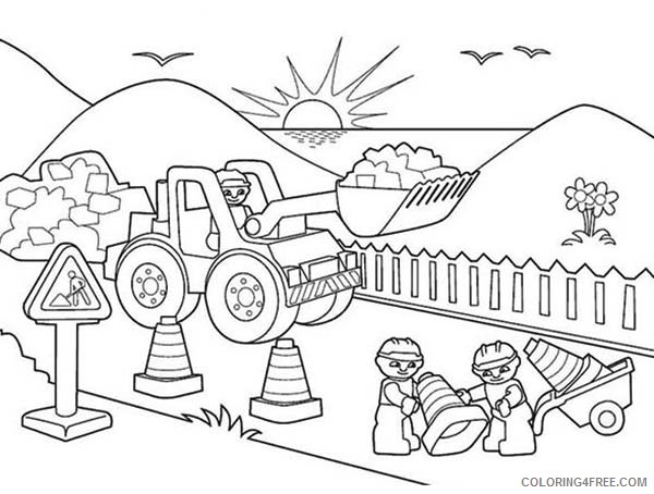 lego construction coloring pages Coloring4free