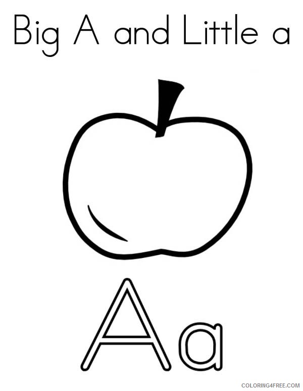 letter a coloring pages a is for apple Coloring4free