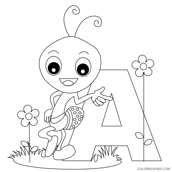 letter a coloring pages for kids Coloring4free