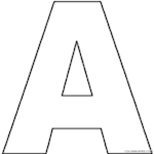 letter a coloring pages for preschooler Coloring4free