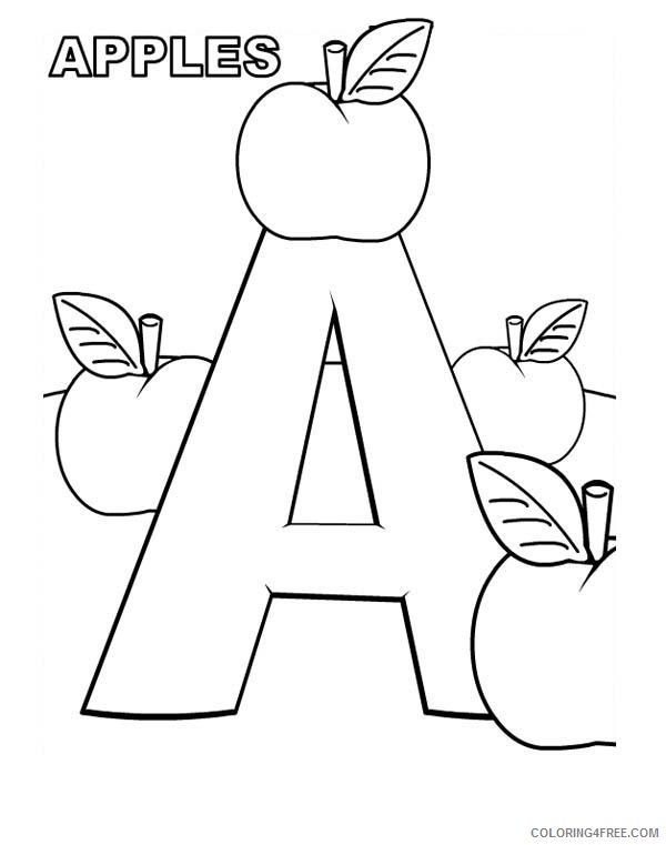 letter a coloring pages to print Coloring4free