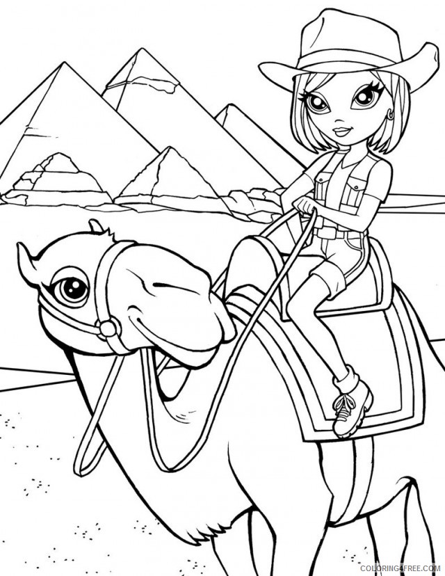 lisa frank coloring pages girl camel pyramid Coloring4free