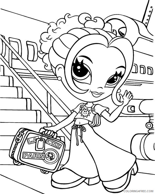 lisa frank coloring pages girl travelling Coloring4free
