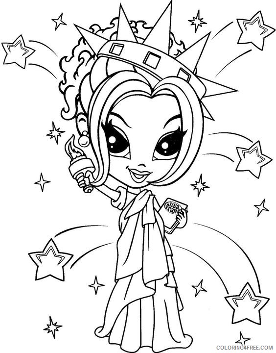 lisa frank coloring pages liberty girl Coloring4free