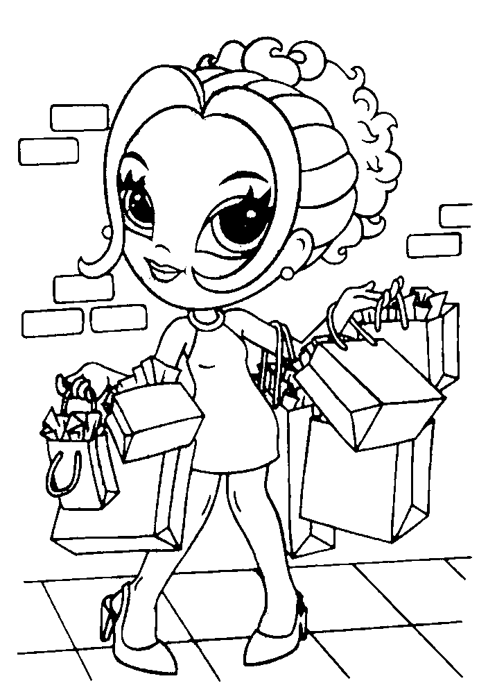 lisa frank coloring pages shopping Coloring4free