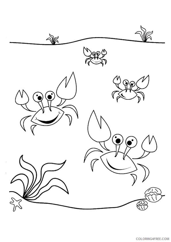 little crab coloring pages for kids Coloring4free