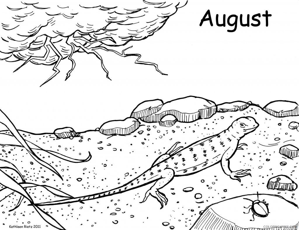 lizard coloring pages in the desert Coloring4free