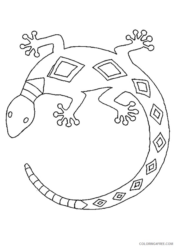 lizard coloring pages printable Coloring4free